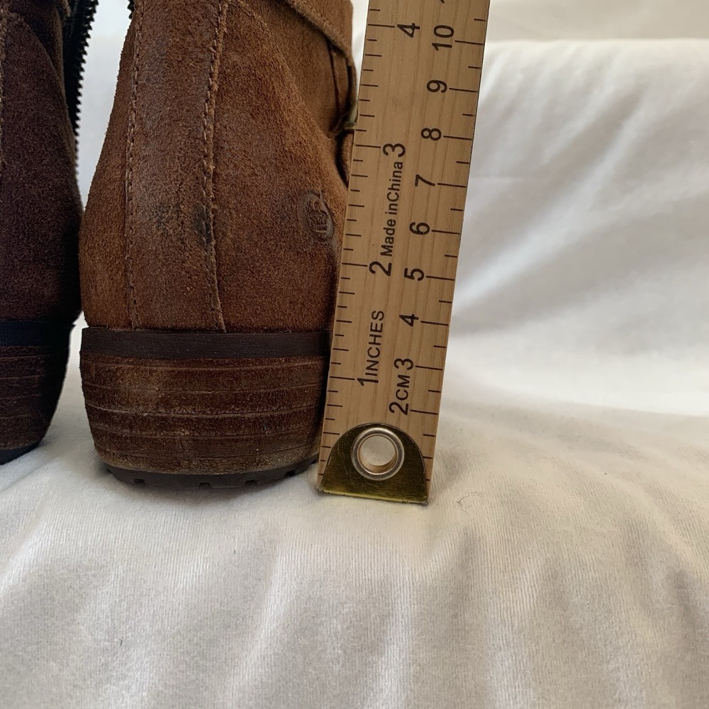 BORN FAYWOOD RUST -Tobacco Distressed Oil Rub SUEDE Ankle Boot SZ- 8.5M Brown - Picture 12 of 16